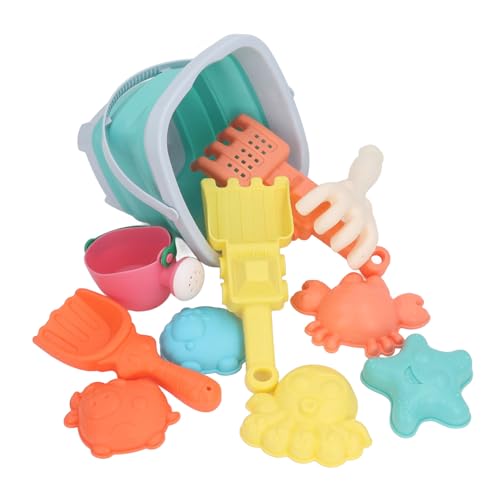 Itonash Sandspielzeug-Set für Kinder, Kinder-Strandspielzeug-Set mit Zusammenklappbarem Strandeimer, 5 Formen, Rechen, Schaufel, Gießkanne, für Sommer-Geburtstagsgeschenk, Spielen Itonash Sandspielzeug-Set für Kinder, Kinder-Strandspielzeug-Set mit Zusammenklappbarem Strandeimer, 5 Formen, Rechen, Schaufel, Gießkanne, für Sommer-Geburtstagsgeschenk, Spielen von Itonash