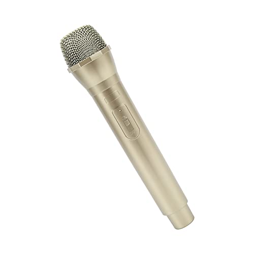 Itonash Simuliertes Mikrofon mit Schalterdesign, Realistisches Requisitenmikrofon für Karaoke-Shows, Foto-Requisiten für Bühnenauftritte (Gold) von Itonash