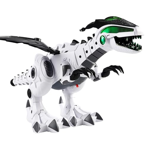 Itonash Spray Dinosaurierspielzeug Tyrannosaurus Rex, Schwungschwanz, Wandelnder Dinosaurier, Flügelschwunglichter, Realistisch (Weiß) von Itonash