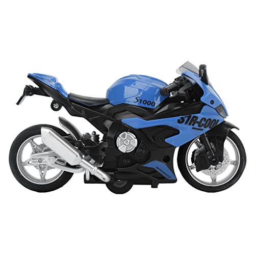 Itonash Ziehen Sie das Motorradmodellspielzeug mit Licht und Soundeffekten für Kinderausbildung, Geschenke Zurück (Blau) von Itonash