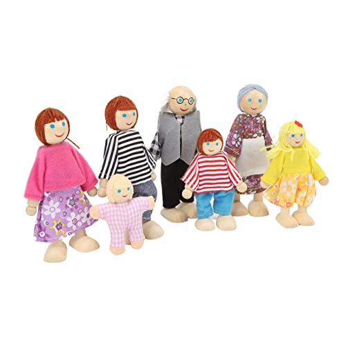 Nette Holzpuppenhausfamilie vor So Tun Spielfiguren, Simulation Miniaturfiguren Spielzeugset, für Dollhouse, Bildungsgeschenk Nette Holzpuppenhausfamilie vor So Tun Spielfiguren, Simulation Miniaturfiguren Spielzeugset, für Dollhouse, Bildungsgeschenk von Itonash