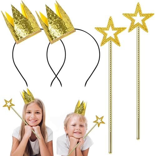 Itscolofy Goldener Sternstab und Krone, goldene Kronen Hüte Engel Prinzessin Feenkostüm für Hochzeit, Party, Cosplay, Geburtstag, Halloween, Verkleidungszubehör Itscolofy Goldener Sternstab und Krone, goldene Kronen Hüte Engel Prinzessin Feenkostüm für Hochzeit, Party, Cosplay, Geburtstag, Halloween, Verkleidungszubehör von Itscolofy