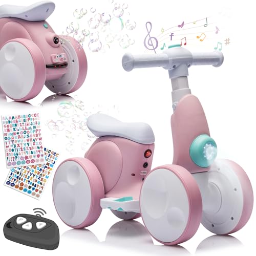 Kinder Elektroauto Laufrad mit Seifenblasenmaschine für 1 Jahr alt Jungen Mädchen, 4 in 1 Kinder Fahrrad für 12-48 Monate mit Musik, LED-Lichter, Geschenk für Geburtstag, Weihnachten, Rosa-weiß Kinder Elektroauto Laufrad mit Seifenblasenmaschine für 1 Jahr alt Jungen Mädchen, 4 in 1 Kinder Fahrrad für 12-48 Monate mit Musik, LED-Lichter, Geschenk für Geburtstag, Weihnachten, Rosa-weiß von Itslife