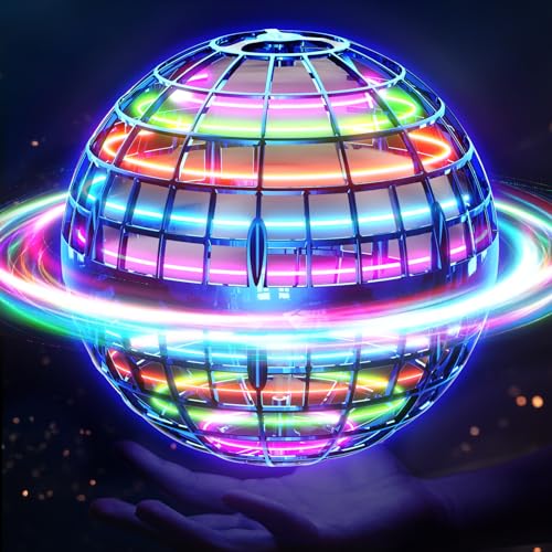 Ivtivfu Fliegender Ball Spielzeug (Blau, Verbessert): LED Hover Orb, Boomerang Ball, Flying Toys für Mädchen und Junge, Geschenk für Kinder ab 6, 7, 8, 9, 10, 11, 12 Jahre von Ivtivfu