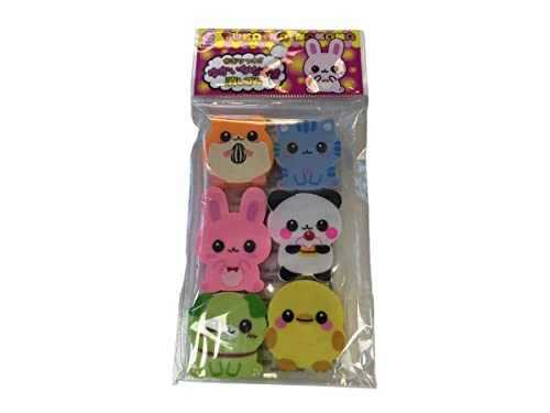 6 cute baby animals erasers from Japan kawaii von Iwako Eraserz