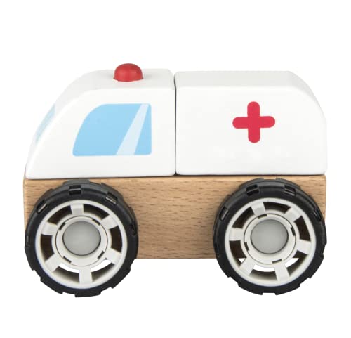 Iwood Ambulance Fahrzeug aus Holz, montierbar und zerlegbar, 13019 von Iwood