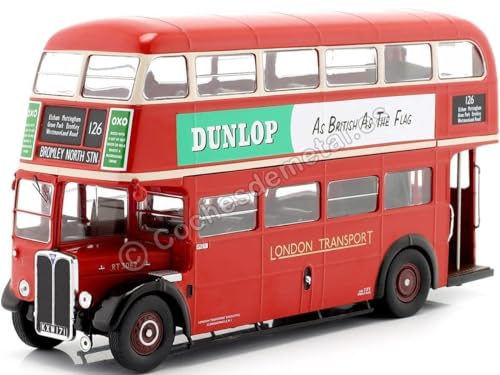 Ixo AEC Regent III RT London Transport Doppeldecker Bus Dunlop 1939 rot Modellauto 1:43 Models von Ixo Model