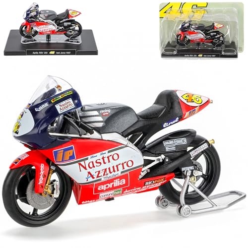 Ixo Aprilia 1997 RSV 250 Valentino.Rossi Test Jerez Mit Sockel 1/18 Modell Motorrad von Ixo