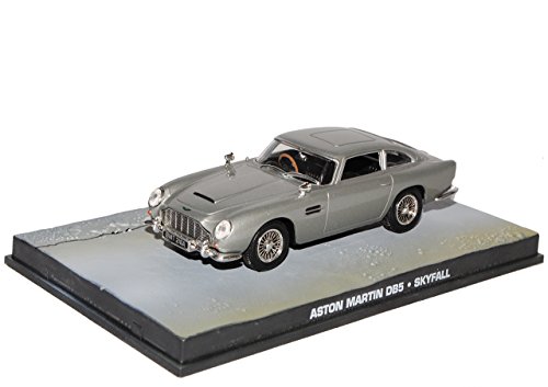 Ixo Aston Martin DB5 Coupe Silber James Bond Goldfinger Skyfall 1963-1965 1/43 Modell Auto mit individiuellem Wunschkennzeichen von Ixo