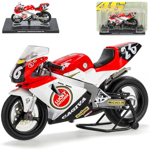 Ixo Cagiva Mito 1994 EV Campionato Sport Production Valentino.Rossi Mit Sockel 1/18 Modell Motorrad von Ixo