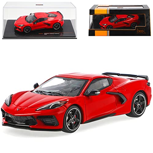 Ixo Chevrollet Chevy Corvette C8 Singray Coupe Rot Ab 2020 1/43 Modell Modell Auto von Ixo