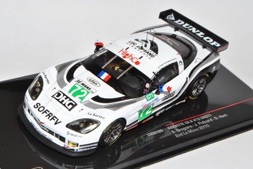 Ixo Chevrolet Corvette C6 R Nr 72 LMGT1 Le Mans 2010 Weiss 1/43 Modell Auto mit individiuellem Wunschkennzeichen von Ixo