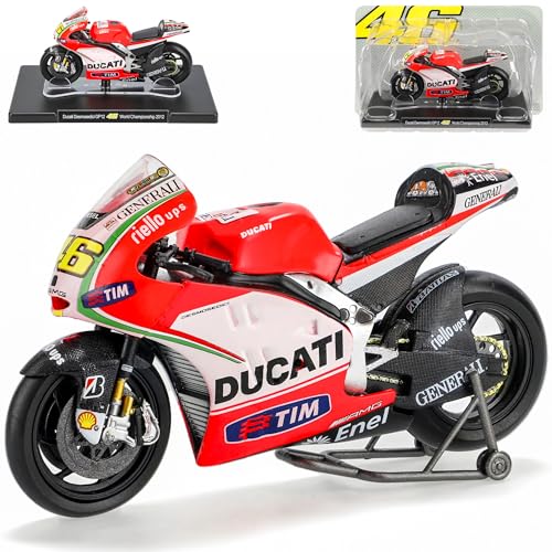 Ixo Ducati 2012 Desmosedici GP12 Valentino.Rossi Weltmeister Mit Sockel 1/18 Modell Motorrad von Ixo