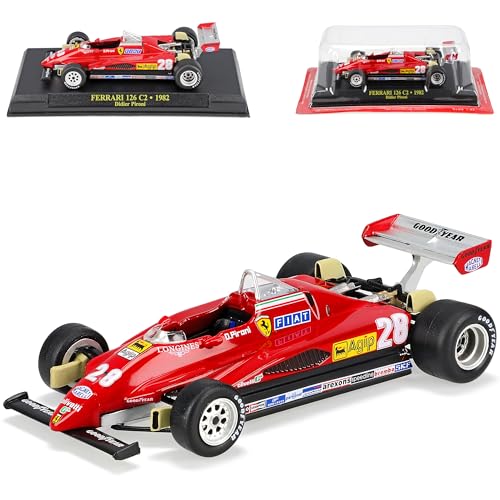 Ixo Ferrari F1 126 C2 1982 Didier Pironi mit Sockel 1/43 Modell Auto von Ixo