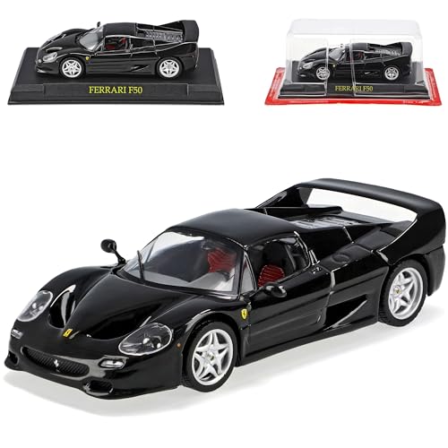 Ixo Ferrari F50 Coupe Schwarz 1995-1997 1/43 Modell Auto mit individiuellem Wunschkennzeichen von Ixo