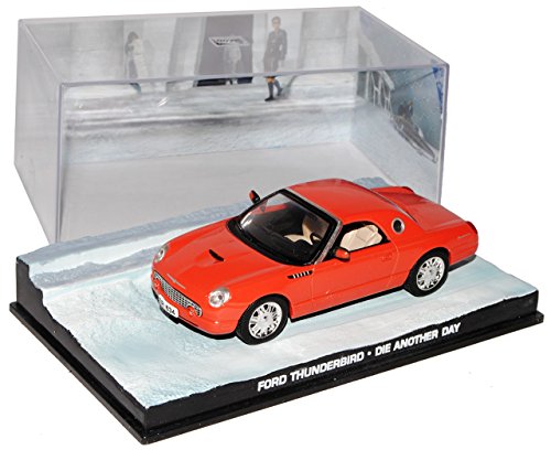 Ixo Ford Thunderbird Stirb an einem Anderen Tag J. Bond 007 1/43 Modell Auto mit individiuellem Wunschkennzeichen von Ixo