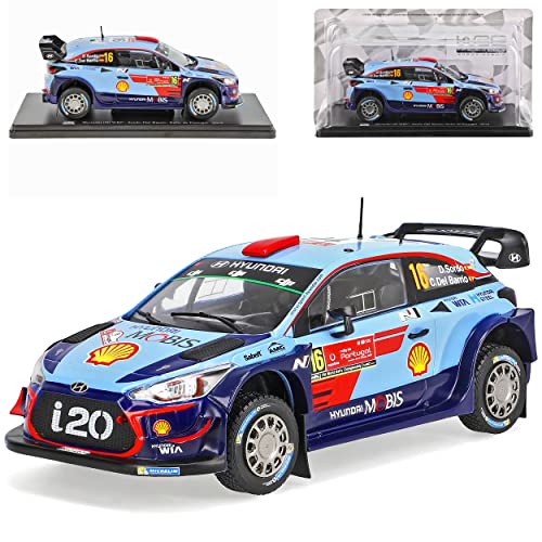 Ixo Hyundai I20 Coupe WRC Nr 16 Rallye Portugal 2018 Sordo 1/24 Modell Auto mit individiuellem Wunschkennzeichen von Ixo