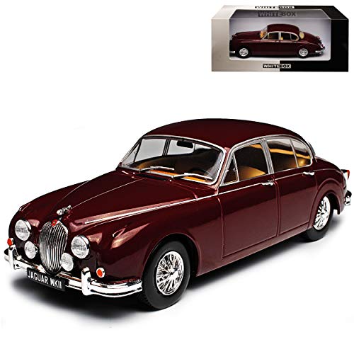 Ixo Jaguar Mark 2 MKII Limousine Dunkel Rot 1959-1969 1/24 Whitebox Modell Auto von Ixo