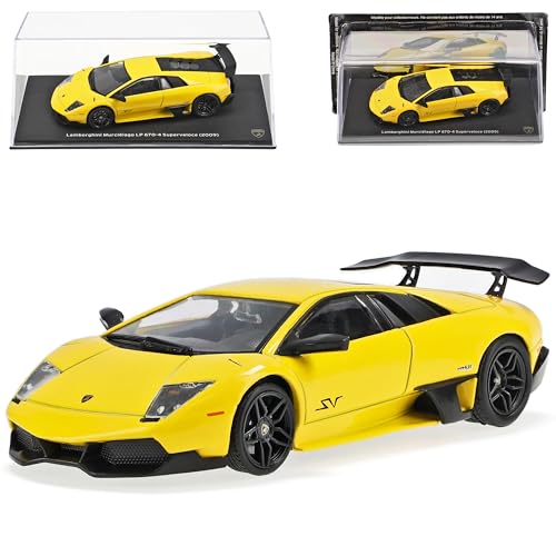 Ixo Lamborgihini Murcielago LP 670-4 Superveloce Coupe Gelb 2003-2010 mit Sockel und Vitrine 1/43 Modell Auto mit individiuellem Wunschkennzeichen Ixo Lamborgihini Murcielago LP 670-4 Superveloce Coupe Gelb 2003-2010 mit Sockel und Vitrine 1/43 Modell Auto mit individiuellem Wunschkennzeichen von Ixo