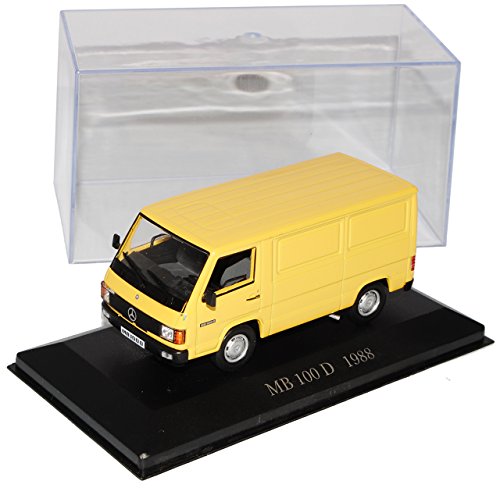 Ixo Mercedes-B 100-180 D Transporter Kasten Gelb 1988-1995 Inkl Zeitschrift Nr 79 1/43 Modell Auto mit individiuellem Wunschkennzeichen von Ixo