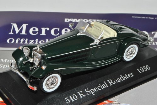 Ixo Mercedes-B 540K Special Roadster Cabrio 1936 Schwarz Inkl Zeitschrift Nr 20 1/43 Modell Auto von Ixo