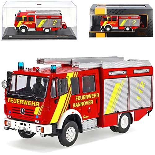 IXO Mercedes-Benz Löschfahrzeug LF 16/12 Ziegler Feuerwehr Hannover 1/43 Modell Auto von IXO