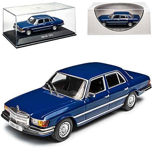 Ixo Mercedes-Benz S-Klasse W116 280 SE Limousine Dunkel Blau 1972-1980 1/43 Modell Auto von Ixo