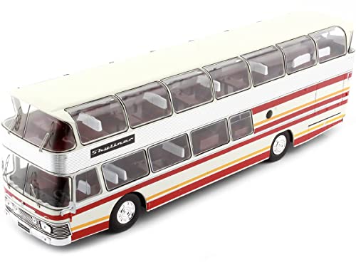 Ixo Neoplan NH 22L Skyliner Doppeldecker Bus 1983 weiß rot Modellauto 1:43 Models von Ixo