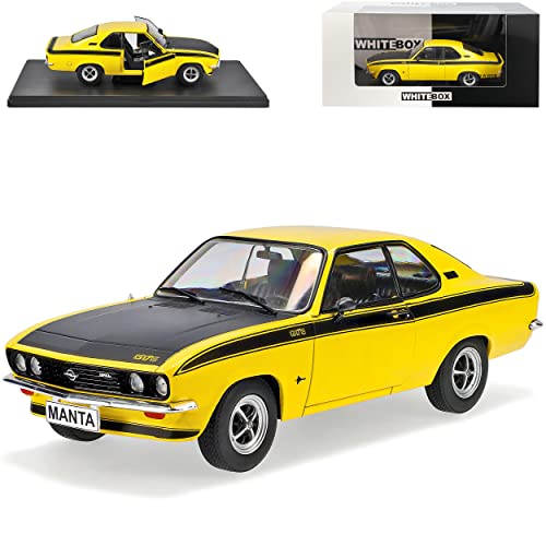 Ixo Opel Manta A GT/E Gelb Schwarz 1970-1975 Mit Sockel 1/24 Whitebox Modell Auto mit individiuellem Wunschkennzeichen Ixo Opel Manta A GT/E Gelb Schwarz 1970-1975 Mit Sockel 1/24 Whitebox Modell Auto mit individiuellem Wunschkennzeichen von Ixo