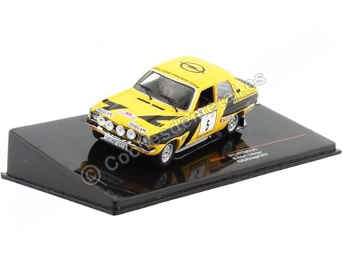IXOMODELS 1/43 scale model car - Metall - Miniaturfahrzeug - Rallye - 1 Stk - Klein - Keine Batterien erforderlich - Automatik - Opel Ascona A #5 Rallye Portugal 1974 Rohrl Berger RAC383B von IXOMODELS