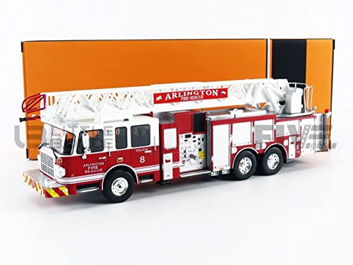 Ixo Smeal 105 RM Drehleiter US Feuerwehr Arlington Fire Rescue rot Modellauto 1:43 Models von Ixo