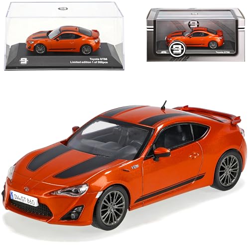Ixo T*o*y*o*t*a GT86 Coupe Orange mit Streifen Ab 2012 1/43 J-Collection Modell Auto mit individiuellem Wunschkennzeichen von Ixo