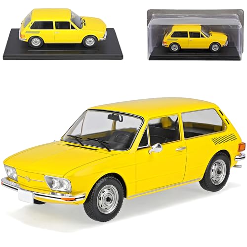 Ixo Volkwagen Brasilia Kombi Gelb 1974-1982 mit Sockel 1/24 Modell Auto Modellcarsonline Modell Auto von Ixo