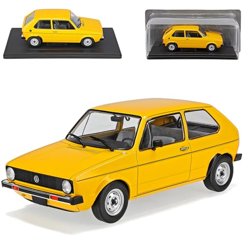 Ixo Volkwagen Golf 1 Gelb 3 Türer 1974-1983 mit Sockel 1/24 Modell Auto mit individiuellem Wunschkennzeichen Ixo Volkwagen Golf 1 Gelb 3 Türer 1974-1983 mit Sockel 1/24 Modell Auto mit individiuellem Wunschkennzeichen von Ixo