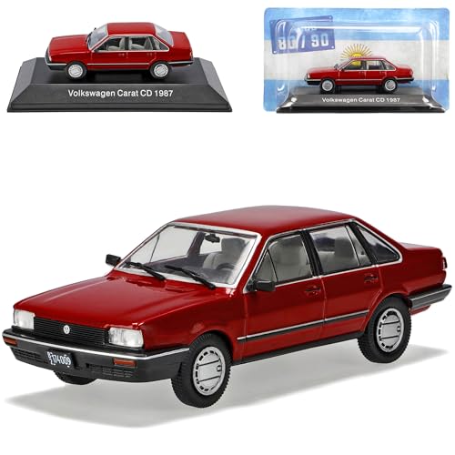 Ixo Volkwagen Passat B2 Carat CD Limousine Dunkel Rot 1980-1988 mit Sockel 1/43 DeAgostini Modell Auto von Ixo
