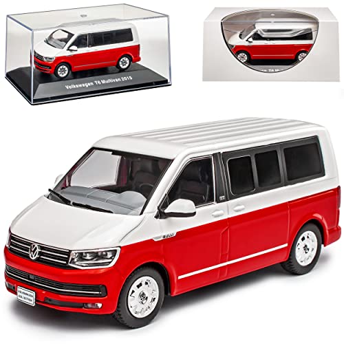 IXO Volkwagen T6 Multivan Weiss Rot Transporter Kasten Version T5 Ab 2. Facelift 2015 1/43 Modell Modell Auto von IXO