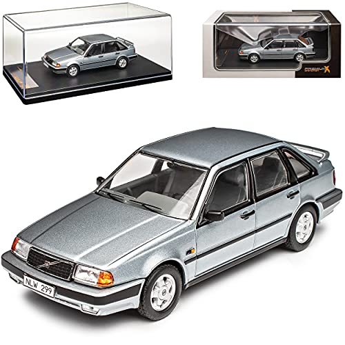 IXO Volvo 440 Limousine Grau 1988-1996 1/43 PremiumX Modell Auto mit individiuellem Wunschkennzeichen von IXO