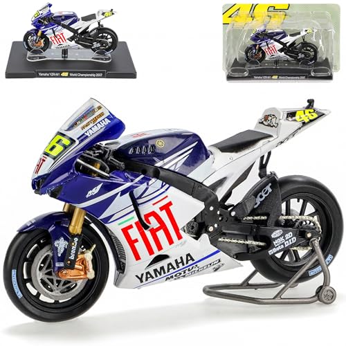 Ixo Yamah. 2007 YZR-M1 Valentino.Rossi Weltmeister Mit Sockel 1/18 Modell Motorrad von Ixo