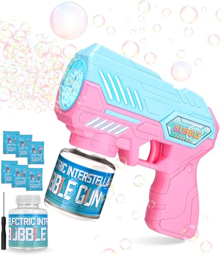 Automatische Seifenblasenpistole Kinder, Seifenblasen Machine, Seifenblasen Pistole 10000 Blasen/Min mit 150ML Seifenblasenlösung, Seifenblasenmaschine Bubble Gun Kindergeburtstag Geschenk, Rosa blau Automatische Seifenblasenpistole Kinder, Seifenblasen Machine, Seifenblasen Pistole 10000 Blasen/Min mit 150ML Seifenblasenlösung, Seifenblasenmaschine Bubble Gun Kindergeburtstag Geschenk, Rosa blau von Ixydor