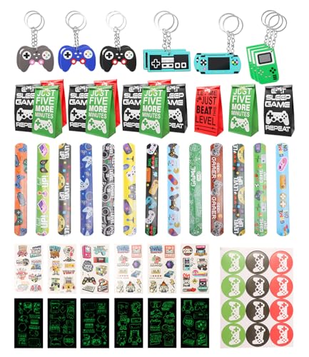 Videospiel Party Mitgebsel 45 Stück Kindergeburtstag Party Mitgebsel Set Party Gastgeschenke Kinder Give Aways Kindergeburtstag mit Geschenktüten, Schnapparmband, Schlüsselanhänger, Tattoo Aufkleber Videospiel Party Mitgebsel 45 Stück Kindergeburtstag Party Mitgebsel Set Party Gastgeschenke Kinder Give Aways Kindergeburtstag mit Geschenktüten, Schnapparmband, Schlüsselanhänger, Tattoo Aufkleber von Ixydor