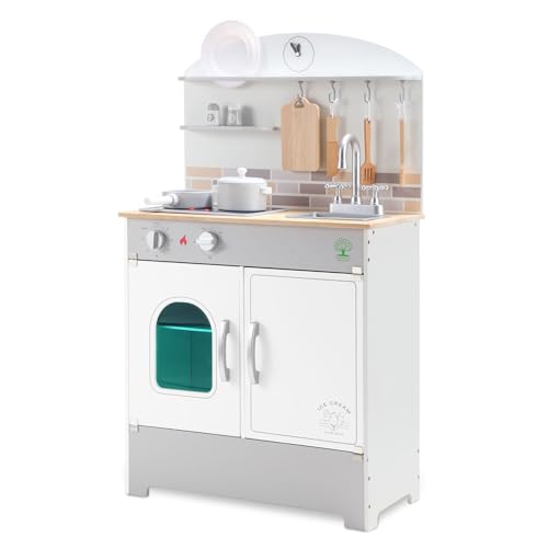 Izrielar Spielzeugküche,Kinderspielzeug aus Holz,Kochfeld mit Sound- und Licht,Puppenküche Holz für Kinder, Geschirr, mit Küchenzubehör Izrielar Spielzeugküche,Kinderspielzeug aus Holz,Kochfeld mit Sound- und Licht,Puppenküche Holz für Kinder, Geschirr, mit Küchenzubehör von Izrielar