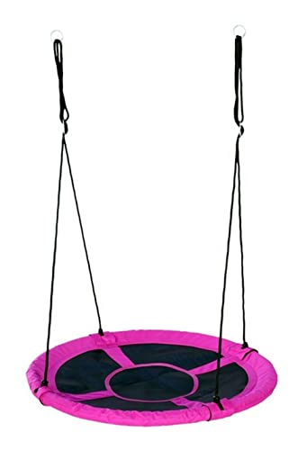 Izzy Nest Schaukel Outdoor, Textilene PE-Kunststoff, Wetterfest, Weiches Nest, Mehrkinderschaukel bis zu 150kg -Pink 110Dx110Bx180Hcm Izzy Nest Schaukel Outdoor, Textilene PE-Kunststoff, Wetterfest, Weiches Nest, Mehrkinderschaukel bis zu 150kg -Pink 110Dx110Bx180Hcm von Izzy