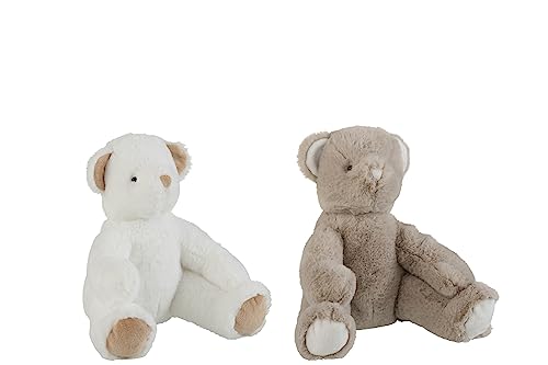 J-Line Teddybär, Weiß/Grau, klein, 2 – 2 Stück von J-Line