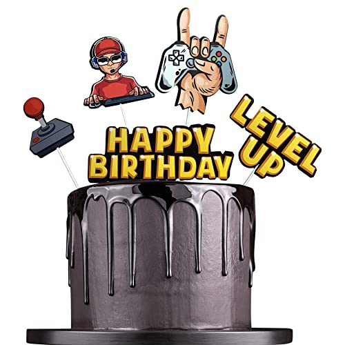 J&M DECO Personalisierte Kuchendeko mit Gaming-Motive - Originelles Geschenk für Geburtstag - Topper für Torten, Cupcake oder Muffins zum Geburtstagsparty - Gamer Party Cake Deko-Set J&M DECO Personalisierte Kuchendeko mit Gaming-Motive - Originelles Geschenk für Geburtstag - Topper für Torten, Cupcake oder Muffins zum Geburtstagsparty - Gamer Party Cake Deko-Set von J&M DECO