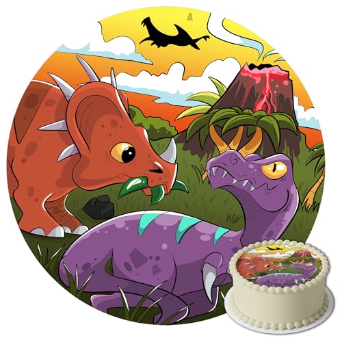 J&M DECO Tortenaufleger Dino – essbare Dinosaurier Tortendeko Ø 20 cm – farbenfrohes Tortenbild für Kindergeburtstag – gebrauchsfertig auf Zuckerpapier – Made in EU J&M DECO Tortenaufleger Dino – essbare Dinosaurier Tortendeko Ø 20 cm – farbenfrohes Tortenbild für Kindergeburtstag – gebrauchsfertig auf Zuckerpapier – Made in EU von J&M DECO