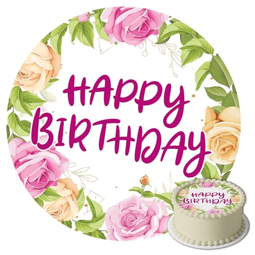J&M DECO Tortenaufleger Happy Birthday – essbare Kuchendeko Ø 20 cm – bunte Tortendekoration für Geburtstagstorte – Zuckerpapier Tortenbild – gebrauchsfertig – Made in EU J&M DECO Tortenaufleger Happy Birthday – essbare Kuchendeko Ø 20 cm – bunte Tortendekoration für Geburtstagstorte – Zuckerpapier Tortenbild – gebrauchsfertig – Made in EU von J&M DECO