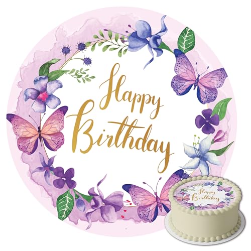 J&M DECO Tortenaufleger Happy Birthday – essbare Kuchendeko Ø 20 cm – bunte Tortendekoration für Geburtstagstorte – Zuckerpapier Tortenbild – gebrauchsfertig – Made in EU J&M DECO Tortenaufleger Happy Birthday – essbare Kuchendeko Ø 20 cm – bunte Tortendekoration für Geburtstagstorte – Zuckerpapier Tortenbild – gebrauchsfertig – Made in EU von J&M DECO