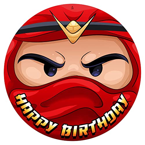 J&M DECO Tortenaufleger Ninja – essbare Kuchendeko Ø 20 cm – Tortenbild für Jungengeburtstag mit Action-Motiv – Tortendeko aus Zuckerpapier – gebrauchsfertig J&M DECO Tortenaufleger Ninja – essbare Kuchendeko Ø 20 cm – Tortenbild für Jungengeburtstag mit Action-Motiv – Tortendeko aus Zuckerpapier – gebrauchsfertig von J&M DECO