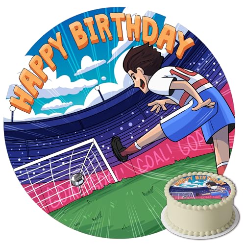 J&M DECO Tortenaufleger Fußball – essbare Tortendeko Ø 20 cm – Tortenbild für Jungen Geburtstag – Kuchen Dekoration mit Fußball-Motiv – Zuckerpapier – Made in EU J&M DECO Tortenaufleger Fußball – essbare Tortendeko Ø 20 cm – Tortenbild für Jungen Geburtstag – Kuchen Dekoration mit Fußball-Motiv – Zuckerpapier – Made in EU von J&M DECO