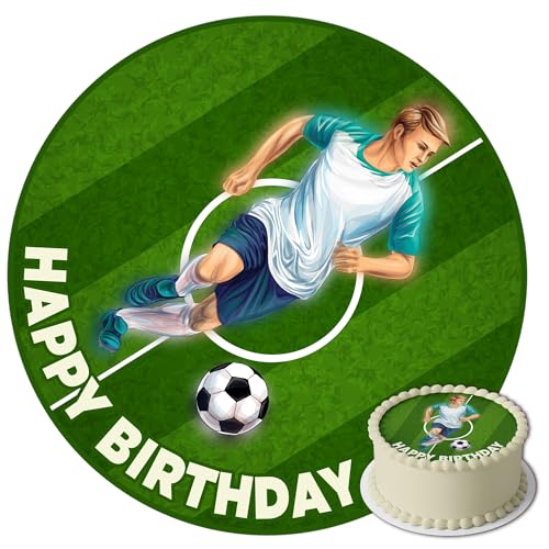 J&M DECO Tortenaufleger Fußball – essbare Tortendeko Ø 20 cm – Tortenbild für Jungen Geburtstag – Kuchen Dekoration mit Fußball-Motiv – Zuckerpapier – Made in EU J&M DECO Tortenaufleger Fußball – essbare Tortendeko Ø 20 cm – Tortenbild für Jungen Geburtstag – Kuchen Dekoration mit Fußball-Motiv – Zuckerpapier – Made in EU von J&M DECO